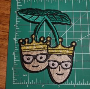 2/$10 Luxury Two Kings Cherry Embroidered Iron On Patch